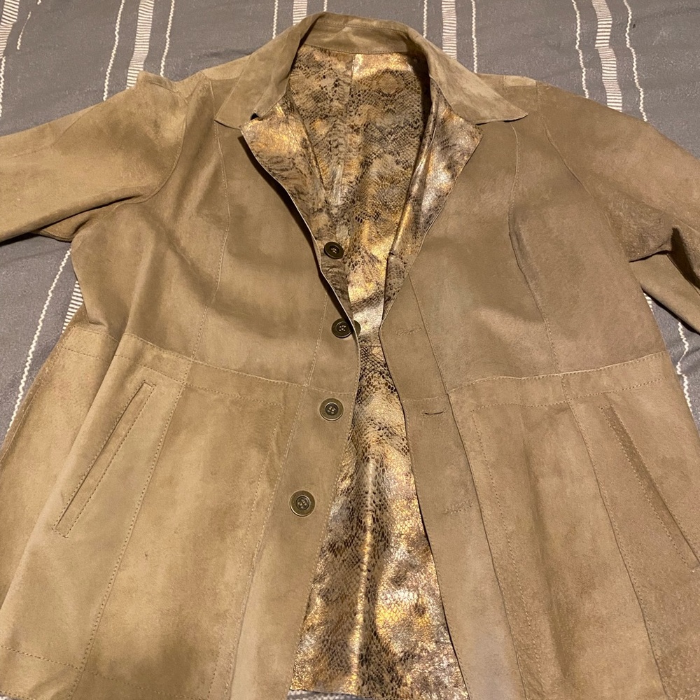 Chicos reversible leather/suede jacket. XL